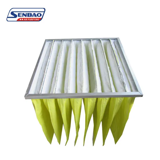 F5 F6 F7 F8 F9 Bag Filter Medium Efficiency Customizable Synthetic Fiber Media Pocket Filter